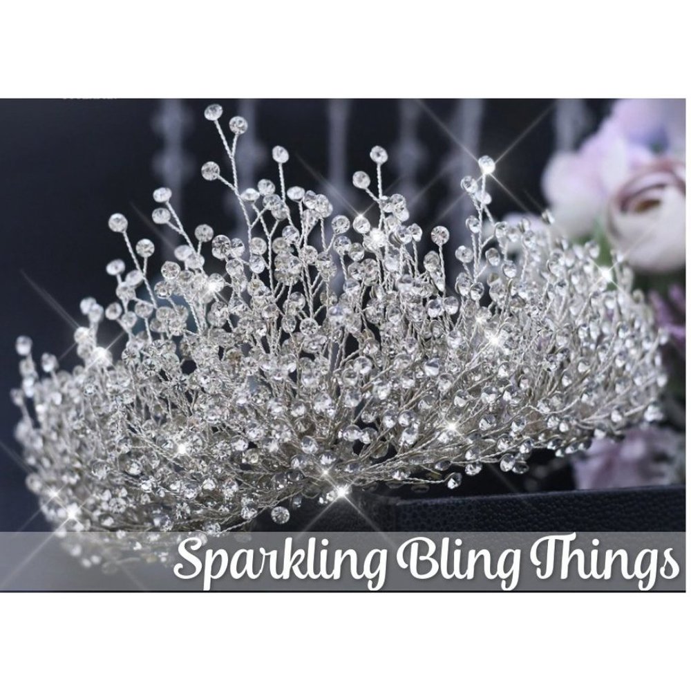 NEW Sparkling Bling Crystal Rhinestone Wedding Tiara Bride Bridesmaid Pr… - Picture 4 of 7